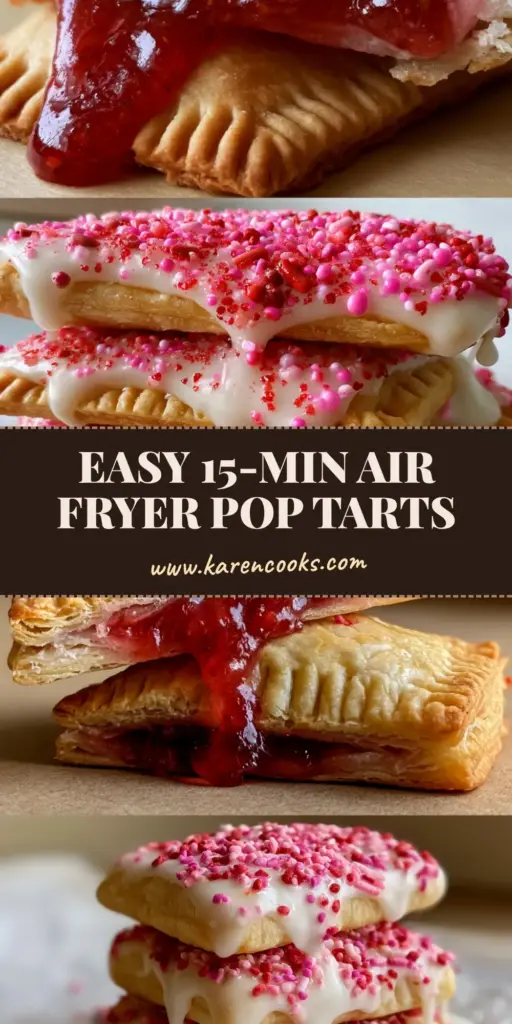 A stack of homemade pop tarts featuring golden-brown crust, dripping white glaze, and vibrant pink and red sprinkles on white parchment paper.