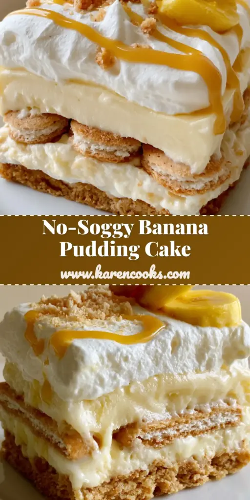 A clean slice of banana pudding ice cream cake showing layers of vanilla wafer crust, pale-yellow ice cream, and whipped cream topping.