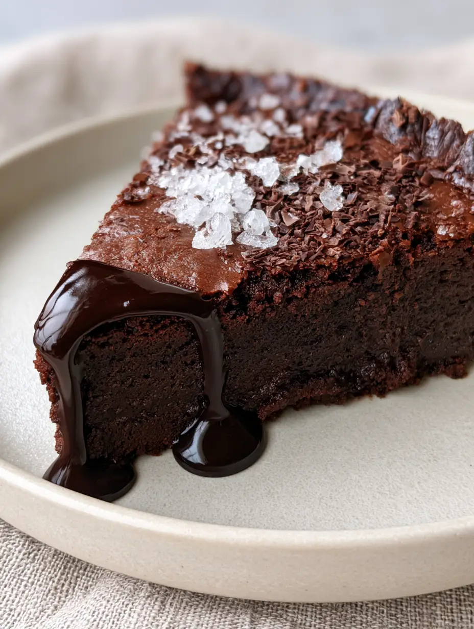 Close-up detail of the crinkly, paper-thin top crust of a dark chocolate brownie slice. (Cocoa Powder Brownies)
