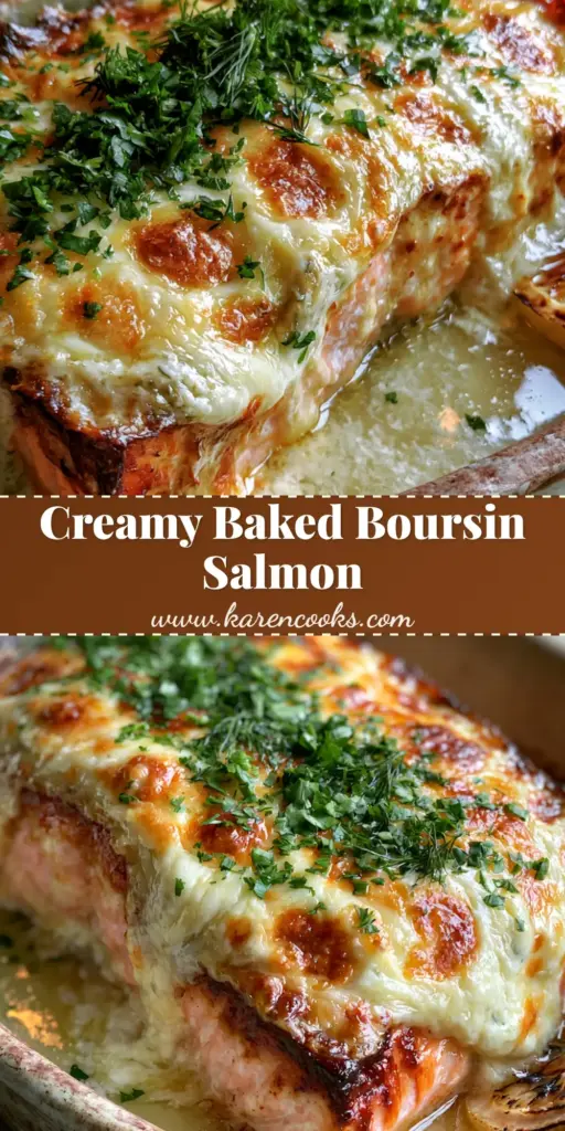 A handheld smartphone photo of a perfectly baked salmon fillet with melted Boursin cheese and fresh herbs. (Would my mom like you)