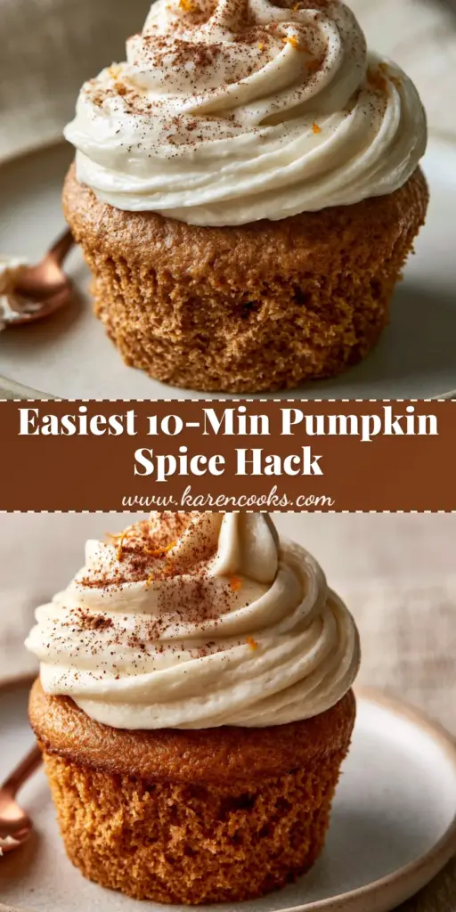 Pumpkin Spice Cupcakes with Velvety Cream Cheese Frosting and Orange Zest 4 A close-up shot of a single pumpkin spice cupcake with a high swirl of cream cheese frosting, cinnamon dust, and orange zest on a matte ceramic plate with a copper spoon. (pumpkin spice cupcakes)