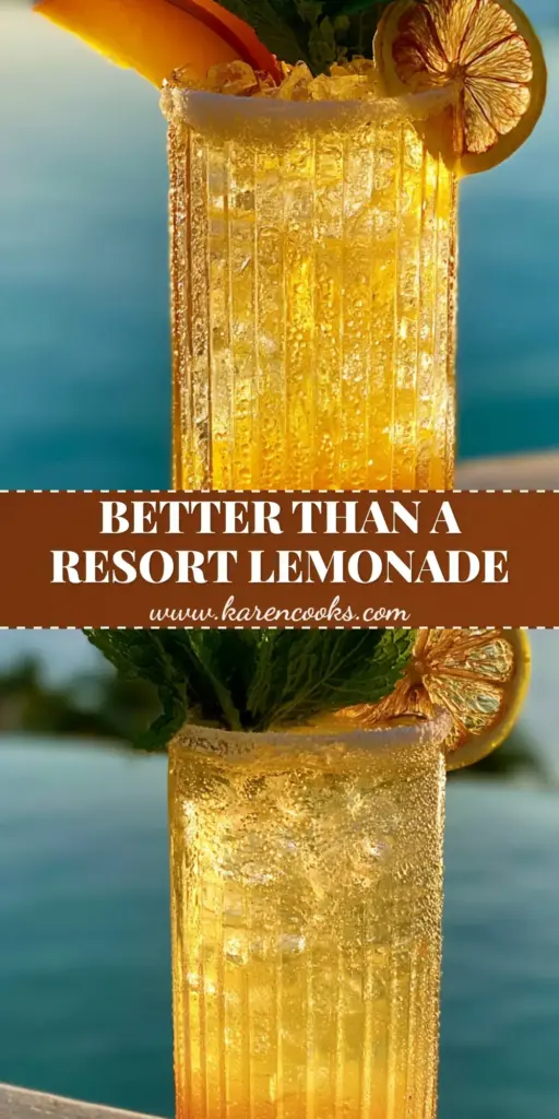 Beach Peach Lemonade Cocktail: The Ultimate Sunset-Inspired Summer Refresher 4 A luxury Beach Peach Lemonade Cocktail in a ribbed glass with a sunset ombre gradient, pebble ice, and a coconut sugar rim. (Beach Peach Lemonade Cocktail)