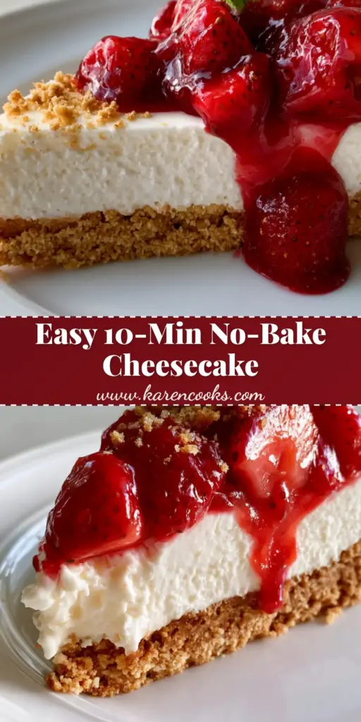 Philadelphia Cheesecake Recipe: The Ultimate No-Bake Strawberry Masterpiece 4 A slice of no-bake cheesecake with thick graham crust and dripping strawberry compote. (Philadelphia cheesecake recipe)