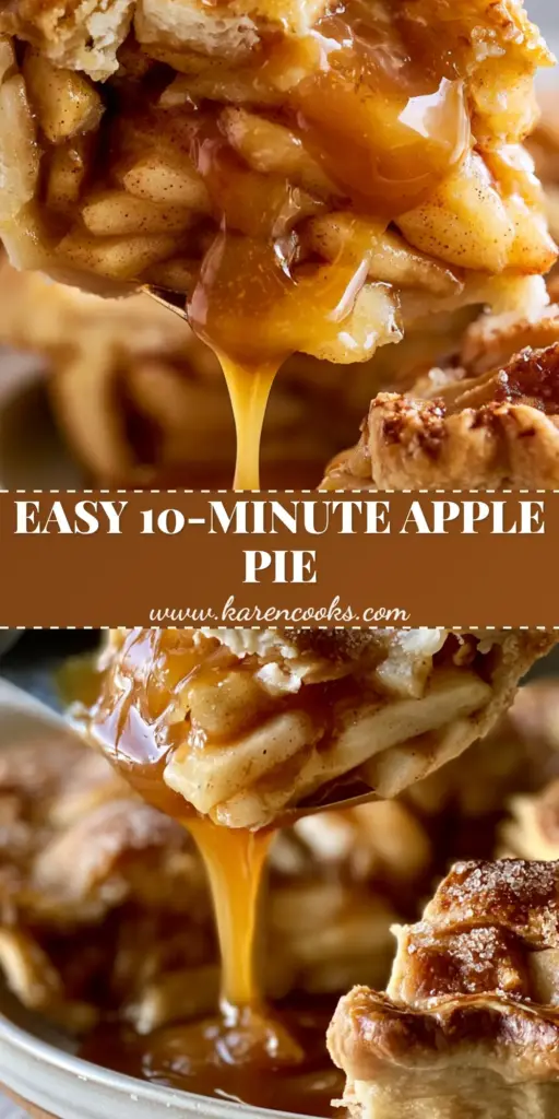 A slice of apple pie with a golden-brown flaky lattice crust and thick amber caramel sauce on a ceramic plate. (Classic pie recipes)