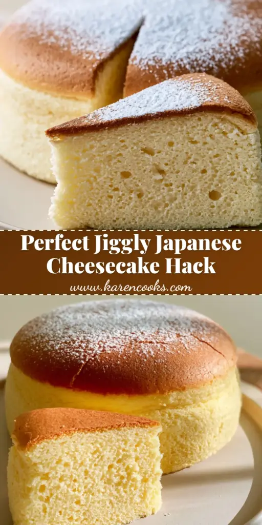 Japanese Cotton Cheesecake: The Ultimate Ultra-Fluffy Souffle Guide 4 A tall, golden-brown Japanese cotton cheesecake with a light dusting of powdered sugar on a minimalist beige plate.