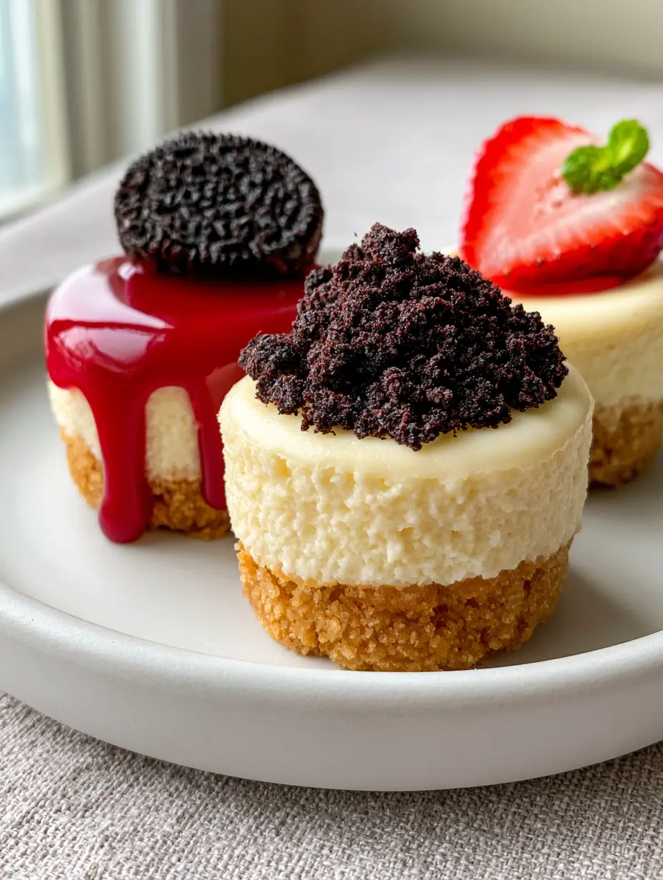 Cheesecake Cupcakes: The Ultimate Creamy Mini Dessert 3 Close up photo of mini cheesecake cupcakes with a thick golden crust and smooth ivory top. (cheesecake cupcakes)