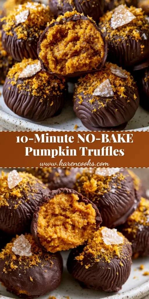 A pile of gourmet pumpkin bread truffles on a speckled plate, showing one broken truffle with a moist orange interior. (pumpkin bread truffles)