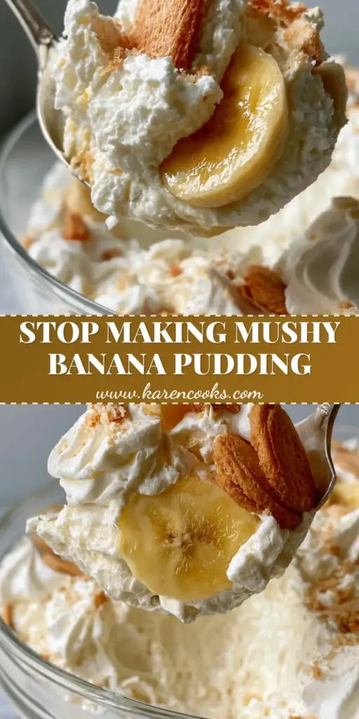 A towering glass trifle bowl filled with Magnolia Bakery banana pudding featuring fluffy whipped cream and yellow bananas.